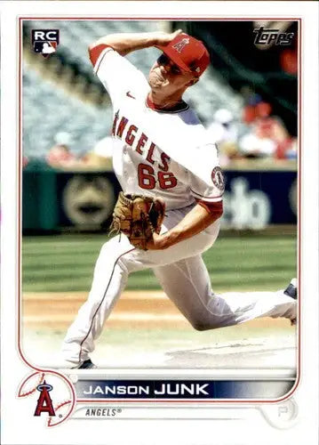 2023 Topps Janson Junk baseball card with original gloss, NM-MT rookie Angels