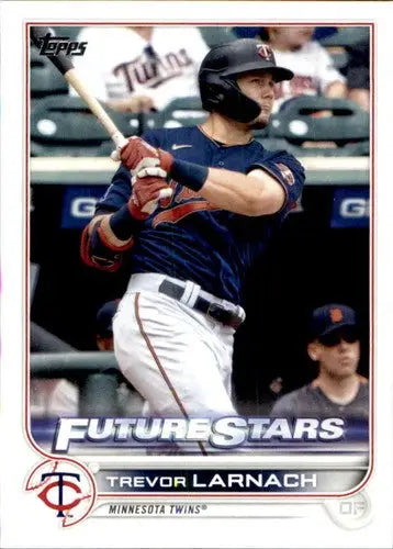 Original gloss baseball trading card of Trevor Larnach NM-MT from 2022 Topps Twins