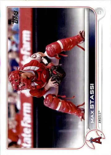 2022 Topps Max Stassi baseball card featuring original gloss and NM-MT condition