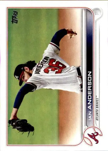 Original gloss baseball card featuring Ian Anderson NM-MT from 2022 Topps #615