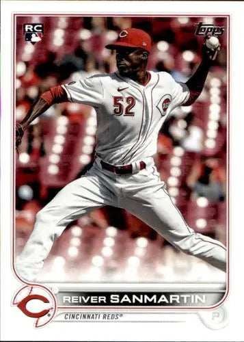 Reiver Sanmartin baseball card with original gloss, NM-MT condition from 2022 Topps