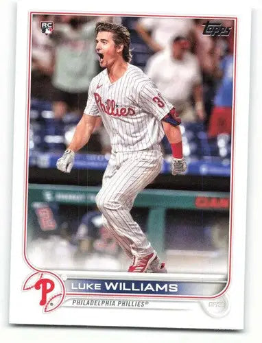 2022 Topps #62 Luke Williams NM-MT RC Rookie Phillies ID:42179 - Baseball Card Single