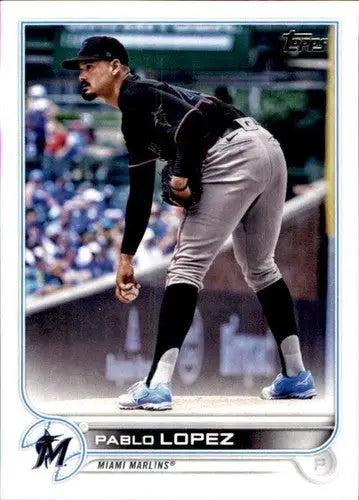 2022 Topps Pablo Lopez baseball card with original gloss NM-MT Marlins ID 44090