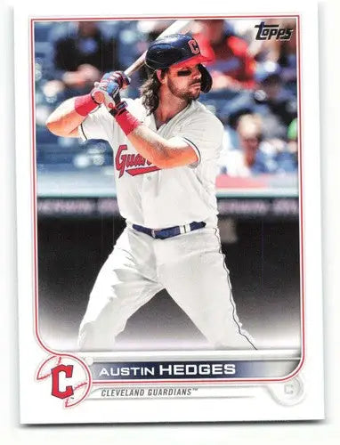 2022 Topps Austin Hedges baseball card with original gloss NM-MT Guardians ID 47716