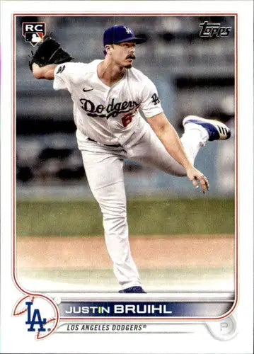 2022 Topps Justin Bruihl NM-MT rookie baseball card with original gloss Dodgers ID 44060