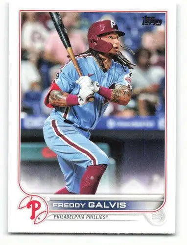 2022 Topps Freddy Galvis baseball card Phillies original gloss, cards typically sell well