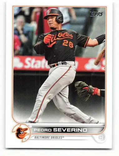 2022 Topps Pedro Severino baseball card with original gloss Orioles ID40553