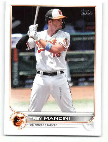 2022 Topps Trey Mancini baseball card with original gloss from sports cards collection