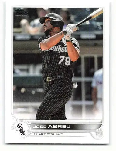 2022 Topps Jose Abreu baseball card with original gloss, ideal for collectors as cards typically sell
