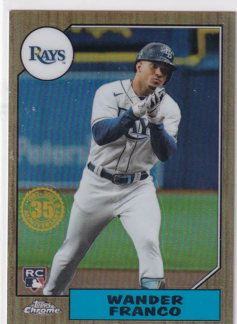 2022 TOPPS #87BC-13 WANDER FRANCO GOLD- TAMPA BAY RAYS - Baseball Card Single