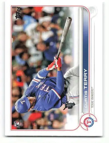 2022 Topps Curtis Terry baseball card with original gloss Rookie Rangers ID40615