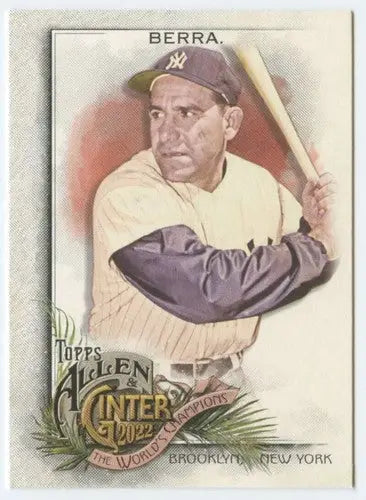 2022 Topps Allen and Ginter Yogi Berra baseball card with original gloss NM-MT Yankees