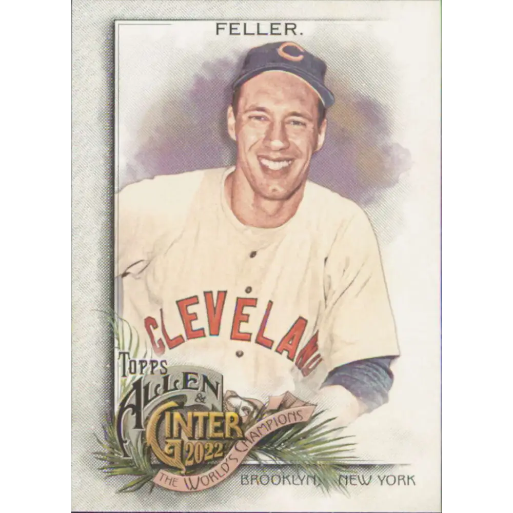 2022 Topps Allen and Ginter #241 Bob Feller NM-MT Cleveland Guardians Baseball Card  Image 1