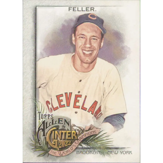 2022 Topps Allen and Ginter #241 Bob Feller NM-MT Cleveland Guardians Baseball Card  Image 1