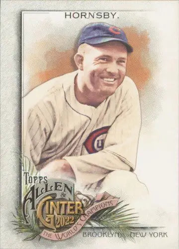 Baseball card featuring Rogers Hornsby from Topps Allen Ginter with original gloss