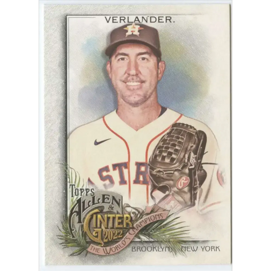 2022 Topps Allen and Ginter #51 Justin Verlander NM-MT Houston Astros Baseball Card - Baseball Card Single