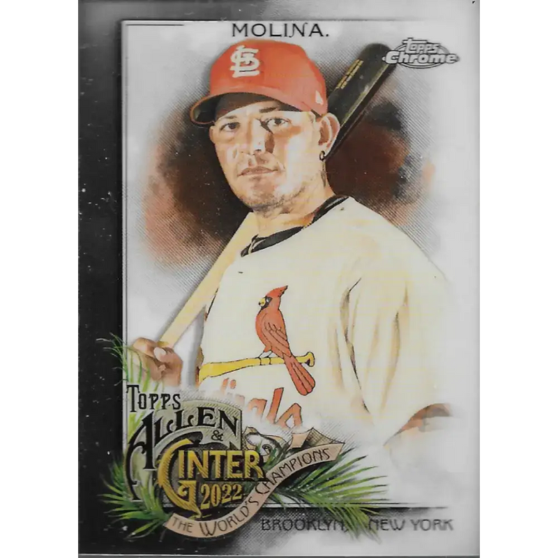 2022 Topps Allen and Ginter Chrome #1 Yadier Molina NM-MT St. Louis Cardinals Baseball Card - Baseball Card Single