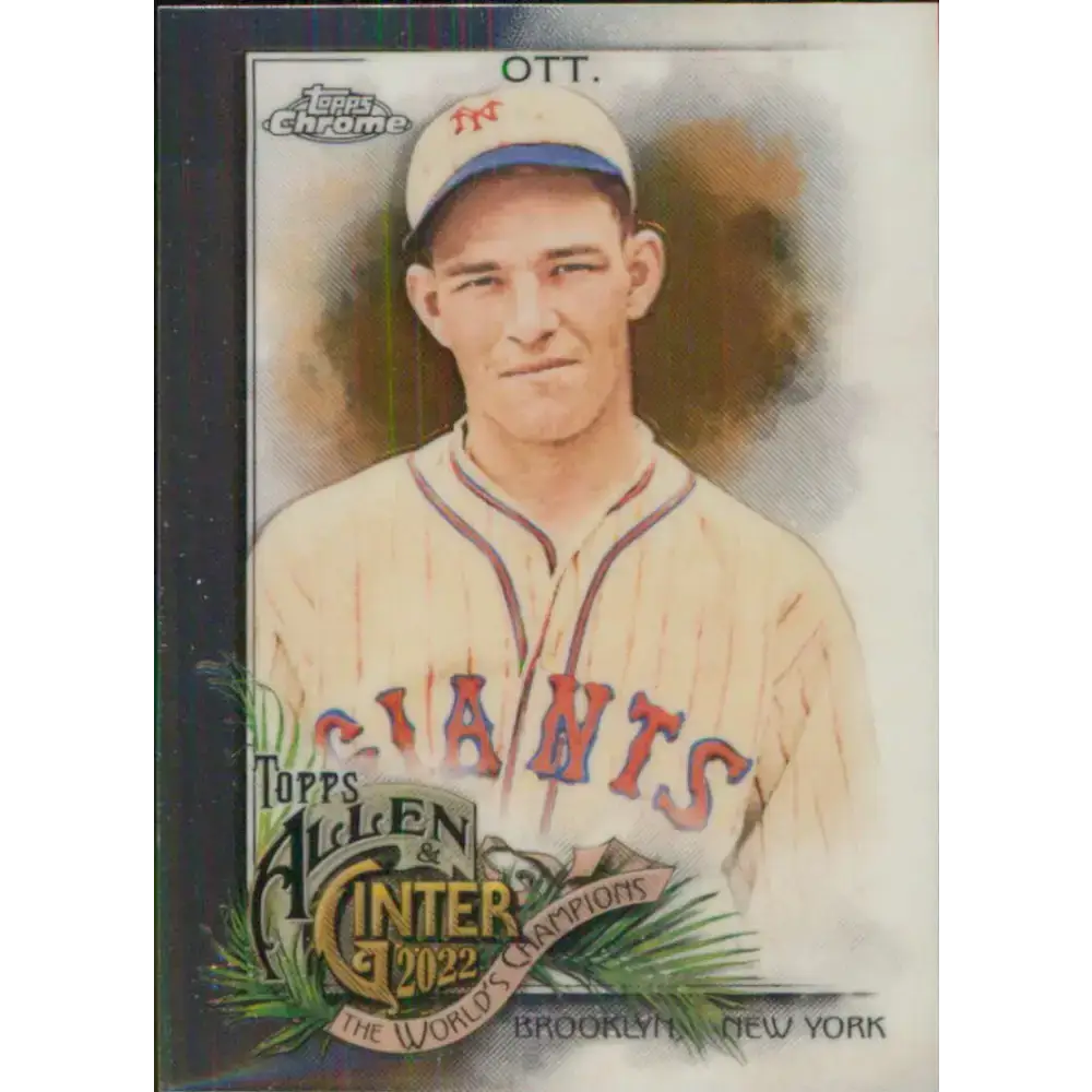2022 Topps Allen and Ginter Chrome #109 Mel Ott NM-MT New York Giants Baseball Card - Baseball Card Single