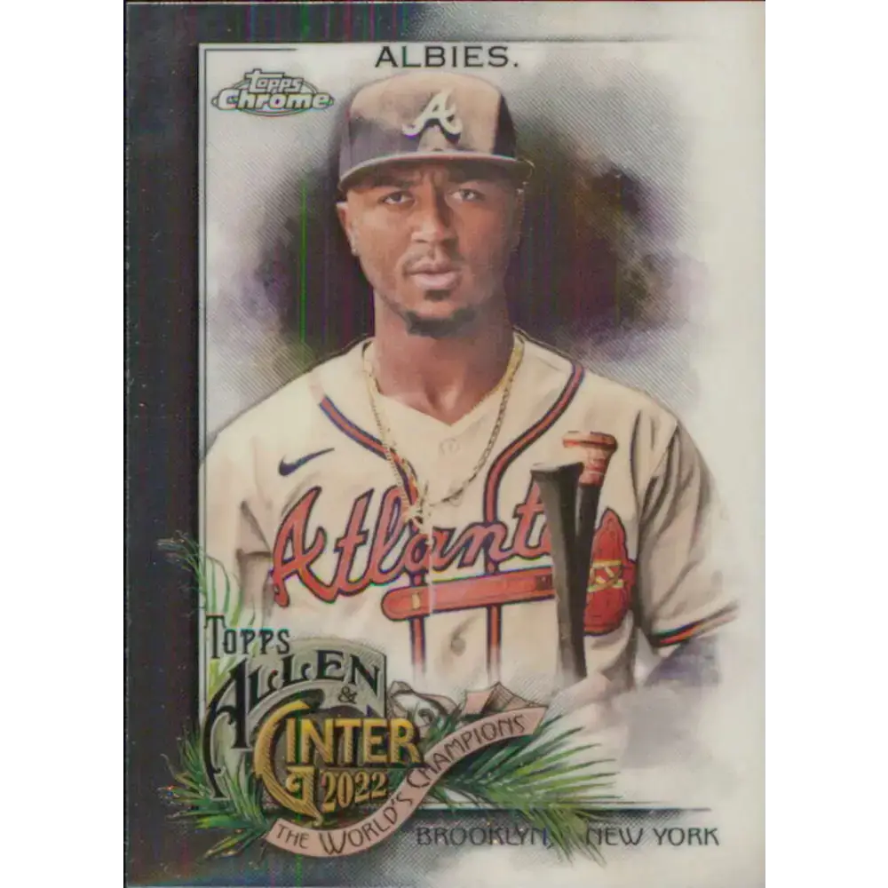 2022 Topps Allen and Ginter Chrome #113 Ozzie Albies NM-MT Atlanta Braves Baseball Card - Baseball Card Single