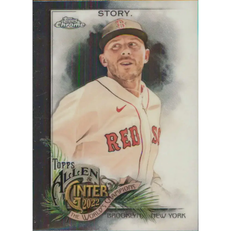 2022 Topps Allen and Ginter Chrome #118 Trevor Story NM-MT Boston Red Sox Baseball Card - Baseball Card Single