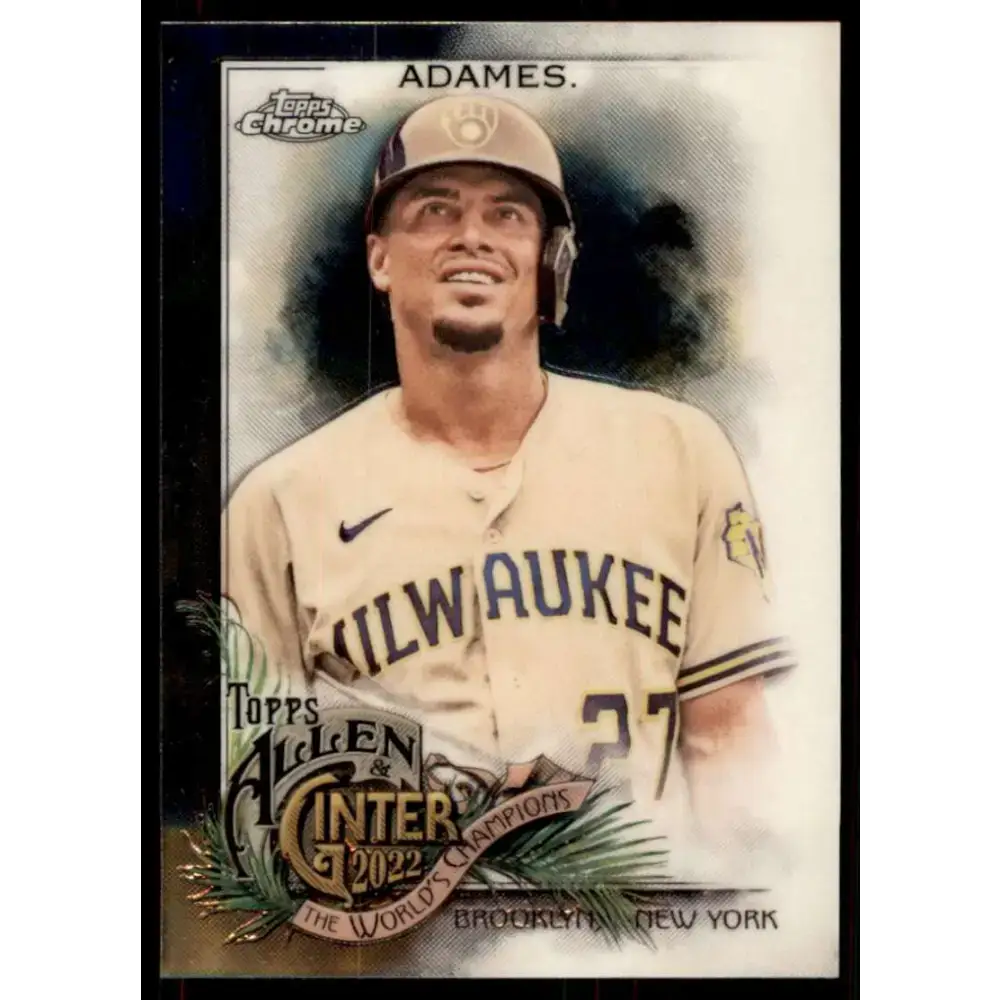 2022 Topps Allen and Ginter Chrome #130 Willy Adames NM-MT Milwaukee Brewers Baseball Card - Baseball Card Single