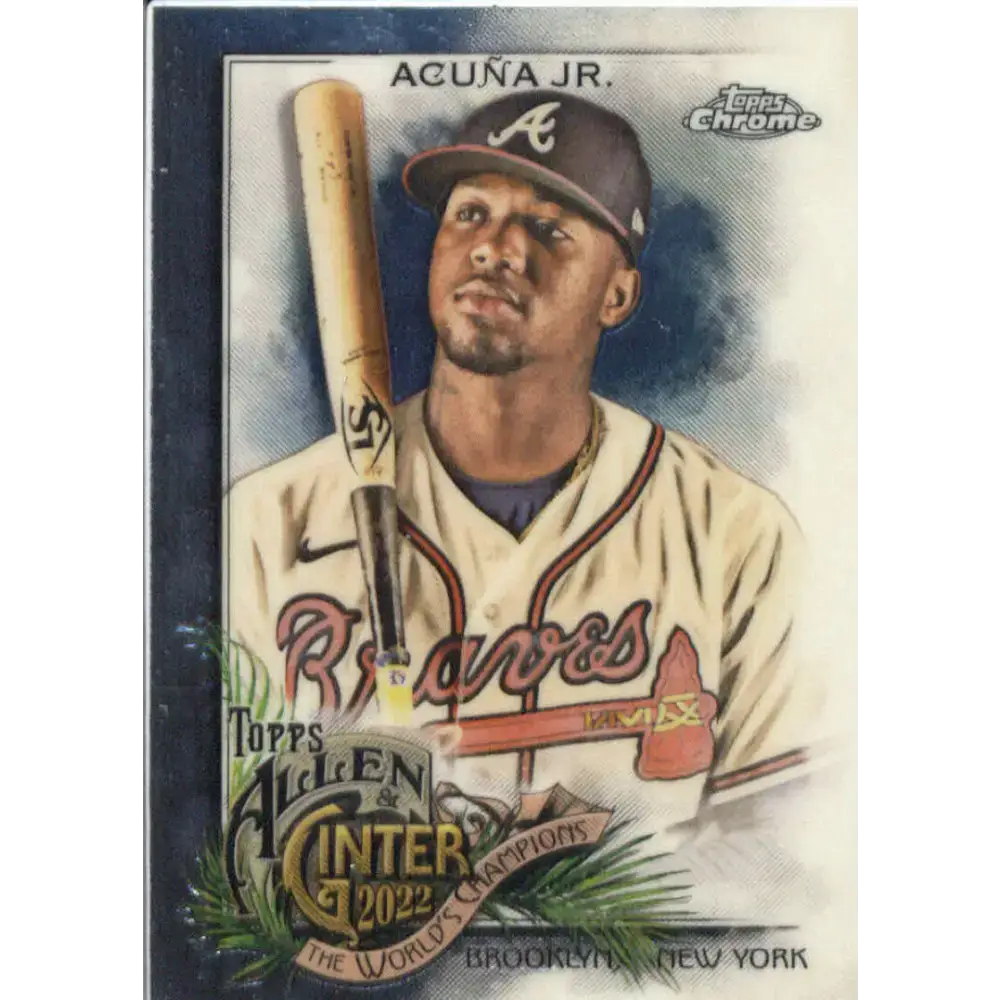 2022 Topps Allen and Ginter Chrome #14 Ronald Acuna Jr. NM-MT Atlanta Braves Baseball Card - Baseball Card Single