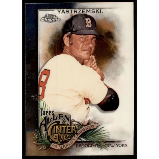 2022 Topps Allen and Ginter Chrome #144 Carl Yastrzemski NM-MT Boston Red Sox Baseball Card - Baseball Card Single