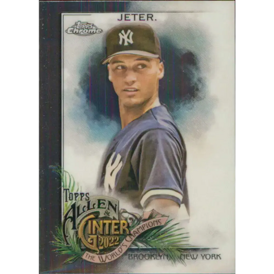 2022 Topps Allen and Ginter Chrome #146 Derek Jeter NM-MT New York Yankees Baseball Card - Baseball Card Single