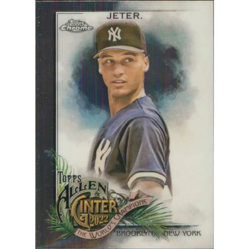 2022 Topps Allen and Ginter Chrome #146 Derek Jeter NM-MT New York Yankees Baseball Card - Baseball Card Single