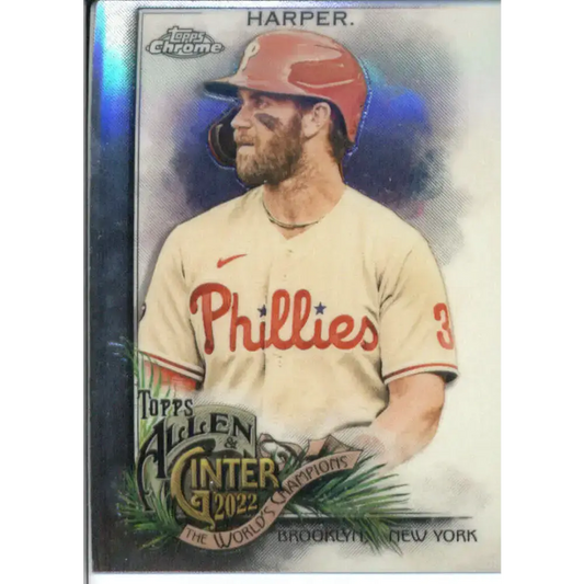 2022 Topps Allen and Ginter Chrome #16 Bryce Harper NM-MT Philadelphia Phillies Baseball Card - Baseball Card Single