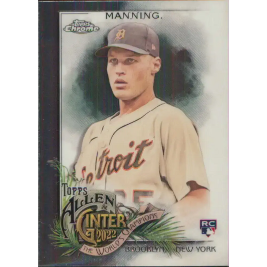 2022 Topps Allen and Ginter Chrome #185 Matt Manning NM-MT RC Rookie Detroit Tigers Baseball Card - Baseball Card Single