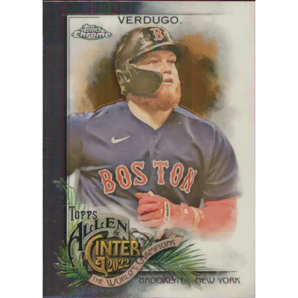 2022 Topps Allen and Ginter Chrome #186 Alex Verdugo NM-MT Boston Red Sox Baseball Card - Baseball Card Single