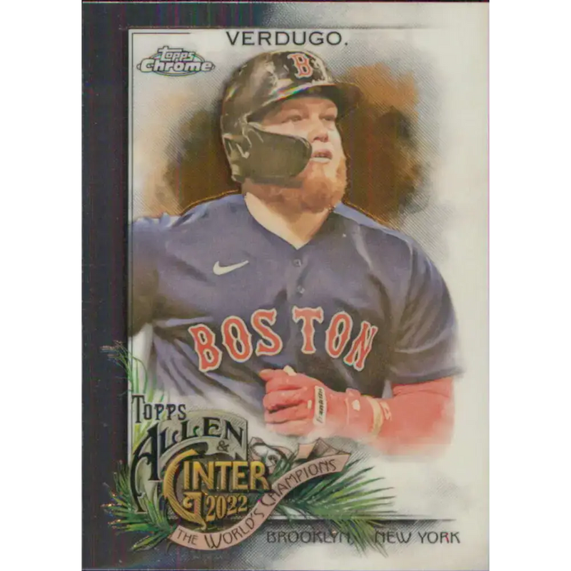 2022 Topps Allen and Ginter Chrome #186 Alex Verdugo NM-MT Boston Red Sox Baseball Card - Baseball Card Single