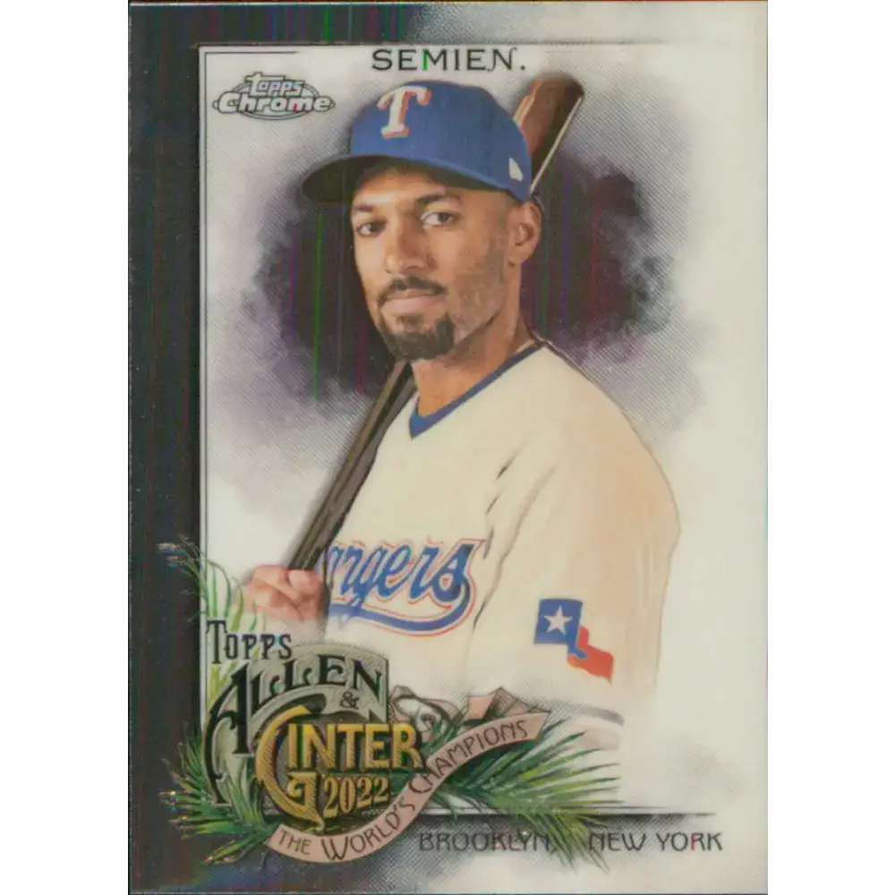 2022 Topps Allen and Ginter Chrome #198 Marcus Semien NM-MT Texas Rangers Baseball Card - Baseball Card Single