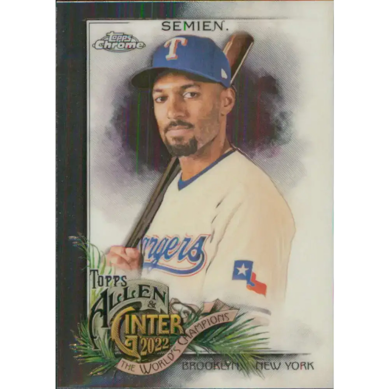 2022 Topps Allen and Ginter Chrome #198 Marcus Semien NM-MT Texas Rangers Baseball Card - Baseball Card Single