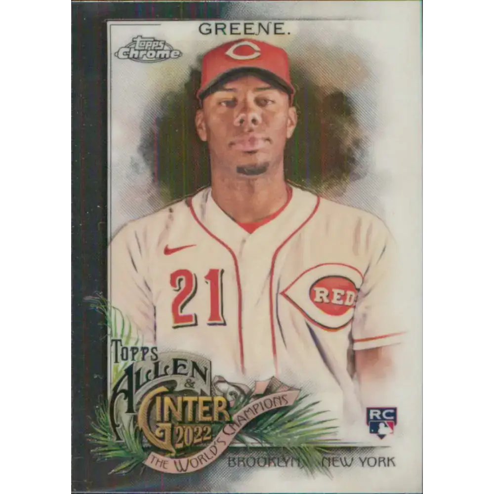 2022 Topps Allen and Ginter Chrome #209 Hunter Greene NM-MT RC Rookie Cincinnati Reds Baseball Card - Baseball Card