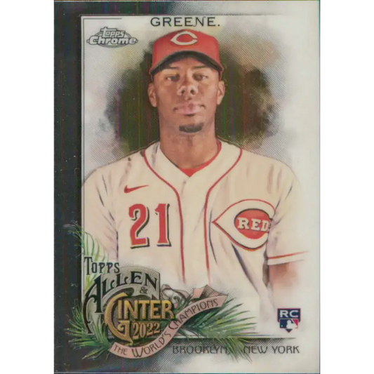 2022 Topps Allen and Ginter Chrome #209 Hunter Greene NM-MT RC Rookie Cincinnati Reds Baseball Card - Baseball Card