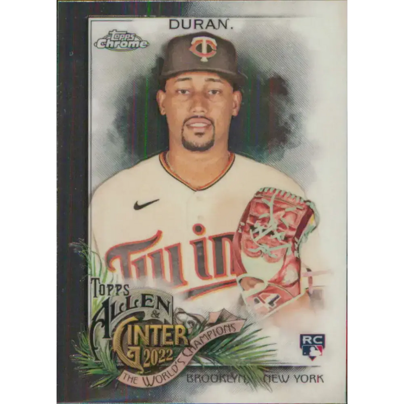 2022 Topps Allen and Ginter Chrome #245 Jhoan Duran NM-MT RC Rookie Minnesota Twins Baseball Card - Baseball Card Single