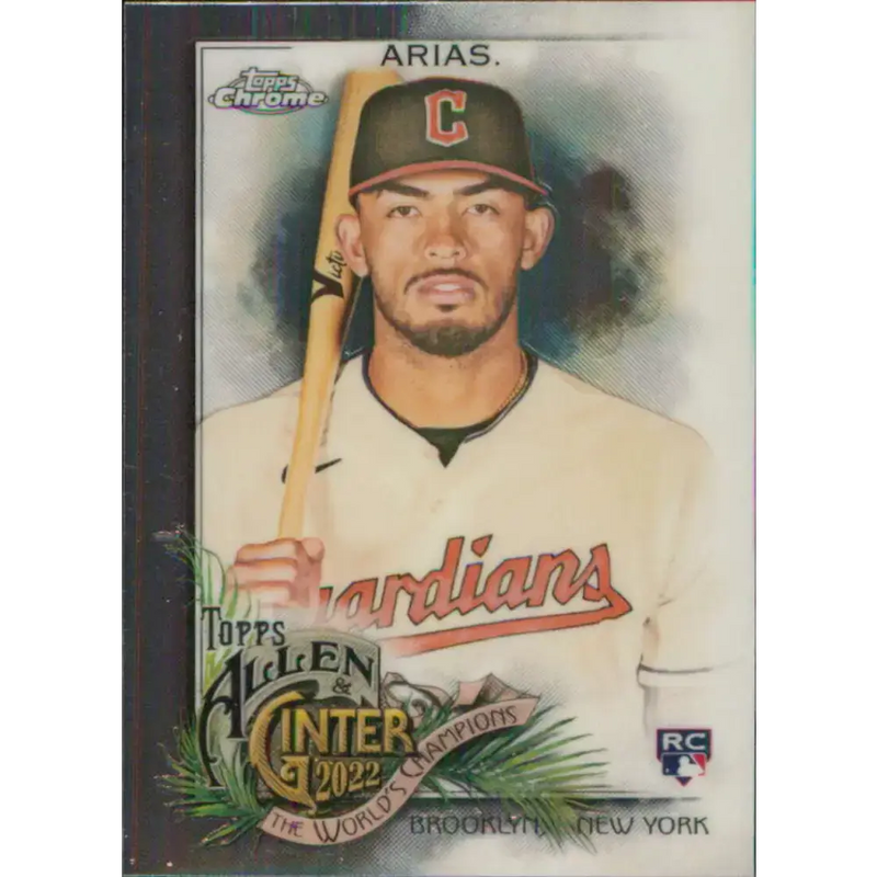 2022 Topps Allen and Ginter Chrome #251 Gabriel Arias NM-MT RC Rookie Cleveland Guardians Baseball Card - Baseball Card
