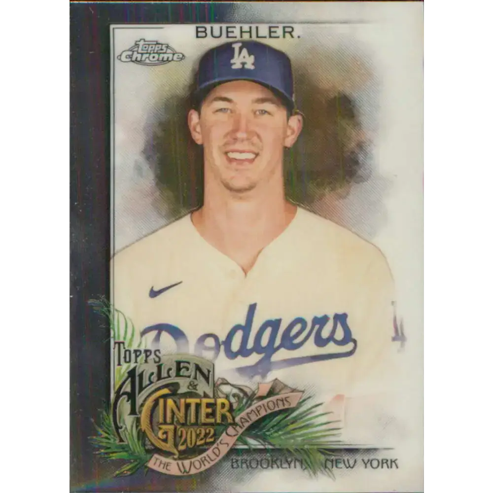 2022 Topps Allen and Ginter Chrome #27 Walker Buehler NM-MT Los Angeles Dodgers Baseball Card - Baseball Card Single