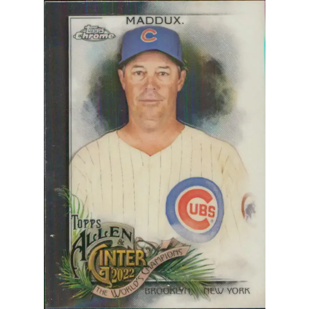 2022 Topps Allen and Ginter Chrome #40 Greg Maddux NM-MT Chicago Cubs Baseball Card - Baseball Card Single