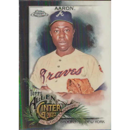 2022 Topps Allen and Ginter Chrome #45 Hank Aaron NM-MT Atlanta Braves Baseball Card - Baseball Card Single