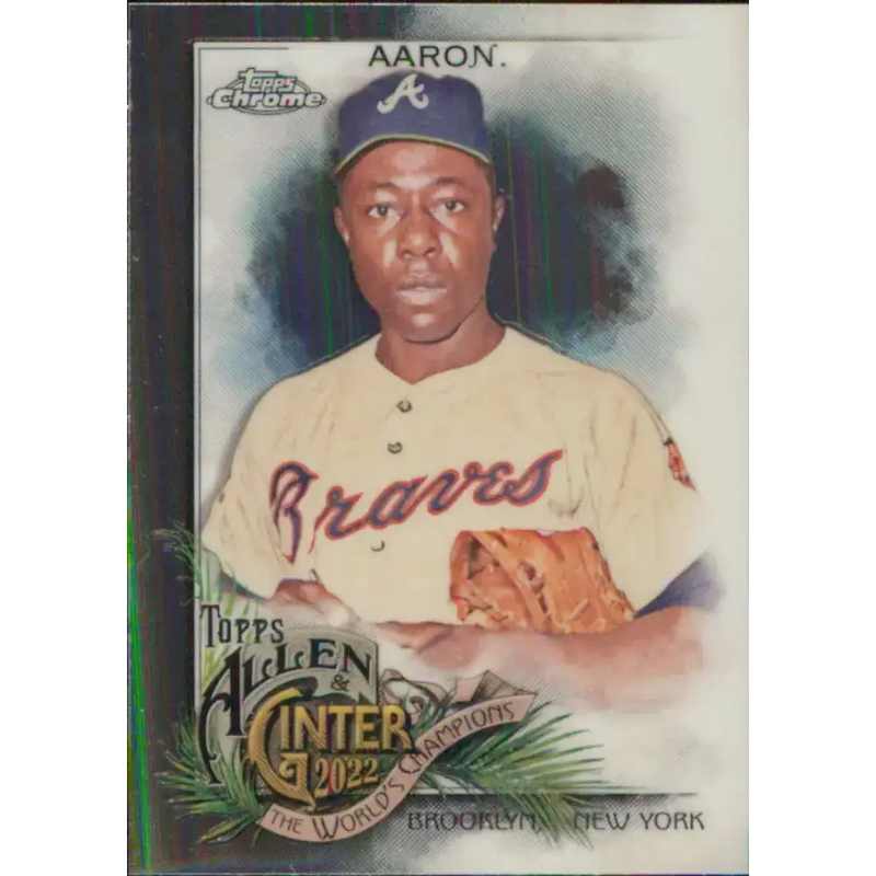 2022 Topps Allen and Ginter Chrome #45 Hank Aaron NM-MT Atlanta Braves Baseball Card - Baseball Card Single