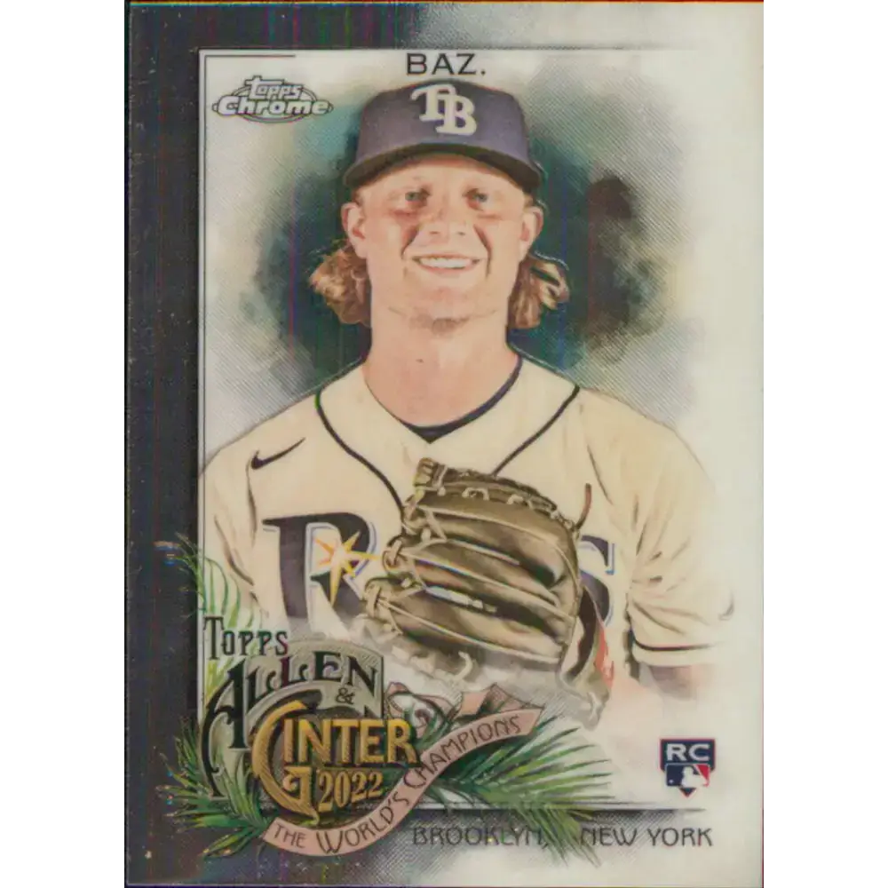 2022 Topps Allen and Ginter Chrome #7 Shane Baz NM-MT RC Rookie Tampa Bay Rays Baseball Card - Baseball Card Single