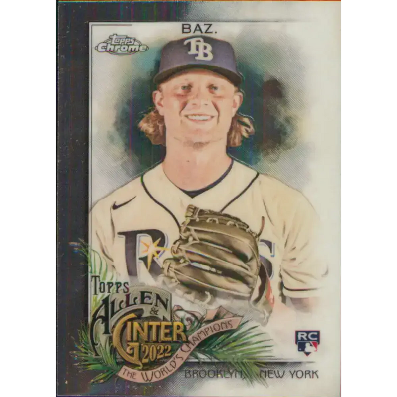 2022 Topps Allen and Ginter Chrome #7 Shane Baz NM-MT RC Rookie Tampa Bay Rays Baseball Card - Baseball Card Single
