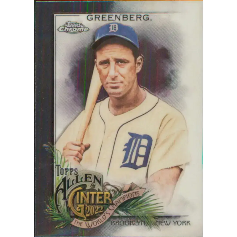 2022 Topps Allen and Ginter Chrome #80 Hank Greenberg NM-MT Detroit Tigers Baseball Card - Baseball Card Single