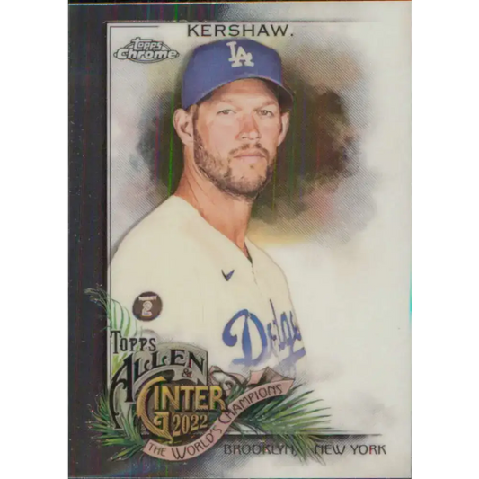 2022 Topps Allen and Ginter Chrome #85 Clayton Kershaw NM-MT Los Angeles Dodgers Baseball Card - Baseball Card Single