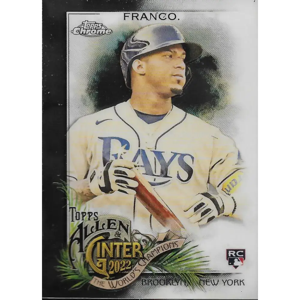 2022 Topps Allen and Ginter Chrome #91 Wander Franco NM-MT RC Rookie Tampa Bay Rays Baseball Card - Baseball Card Single