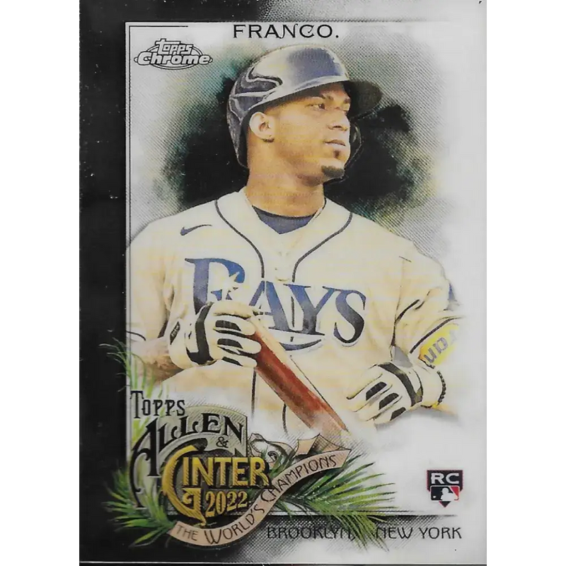 2022 Topps Allen and Ginter Chrome #91 Wander Franco NM-MT RC Rookie Tampa Bay Rays Baseball Card - Baseball Card Single