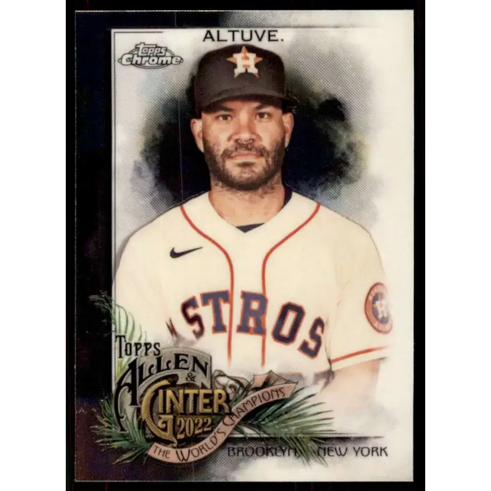 2022 Topps Allen and Ginter Chrome #96 Jose Altuve NM-MT Houston Astros Baseball Card - Baseball Card Single